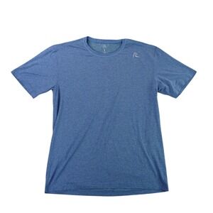 Rhoback Performance T-Shirt Men Large Blue Heather Short Sleeve Crew Neck XT2